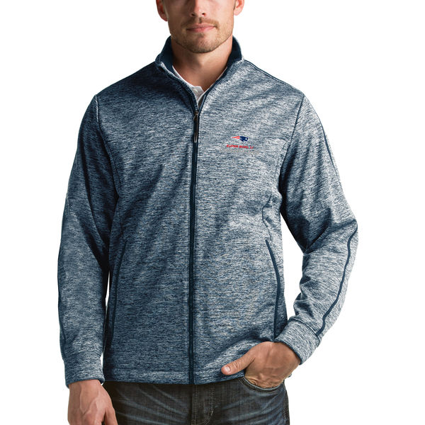 New England Patriots Antigua Super Bowl LI Champions Golf Jacket - Heathered Navy